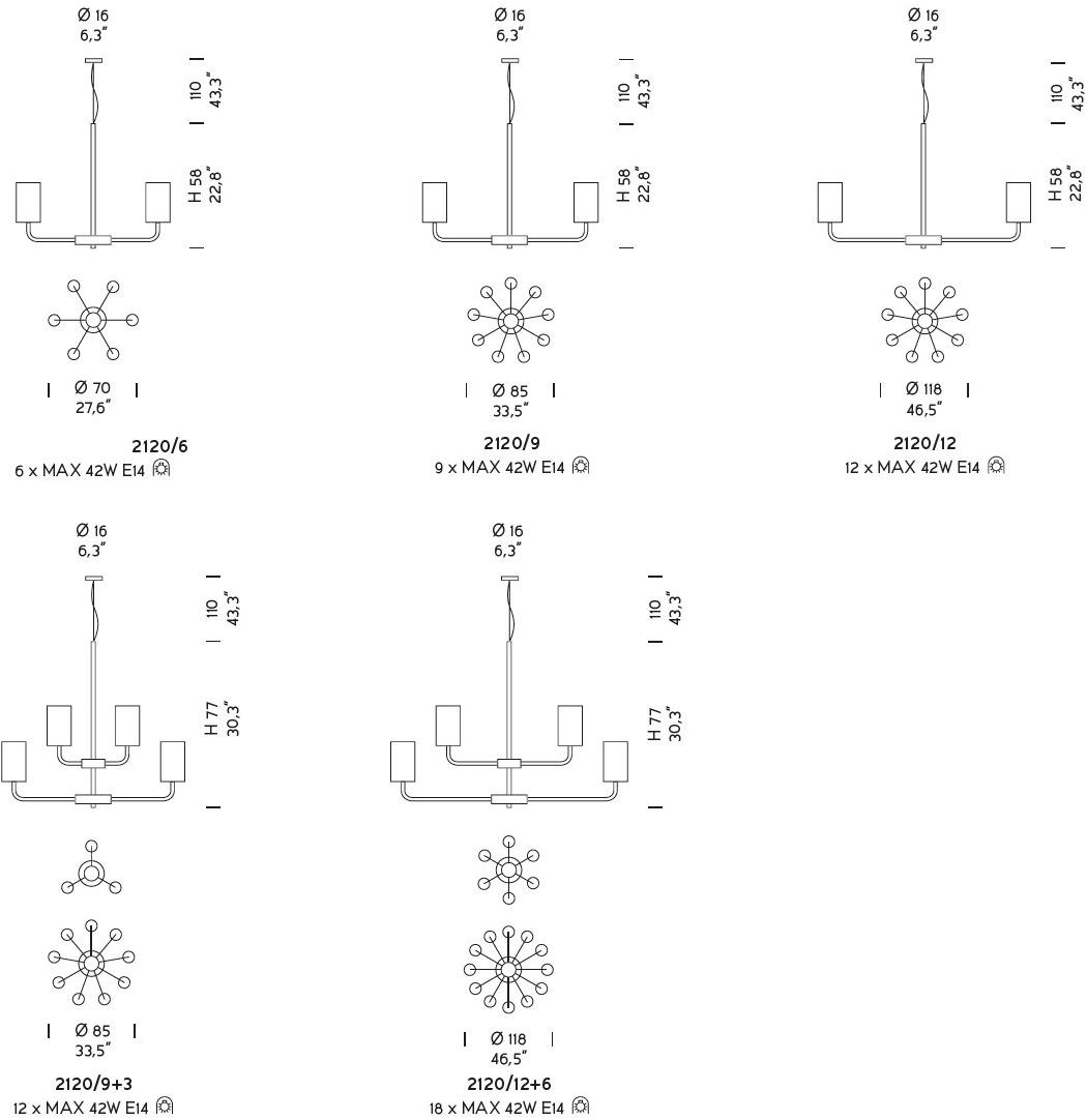 Sylcom Люстра из стекла Can can 2120/2121 - Вид №6