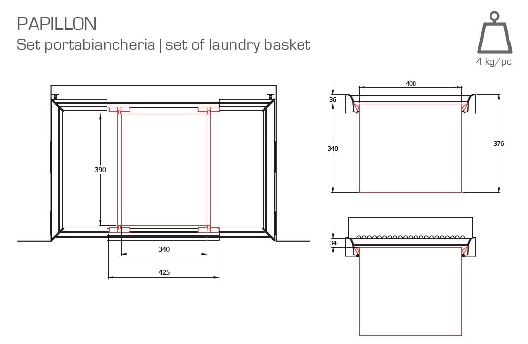 Съемная рама для белья Servetto PAPILLON ARCH-00086671 - Вид №3