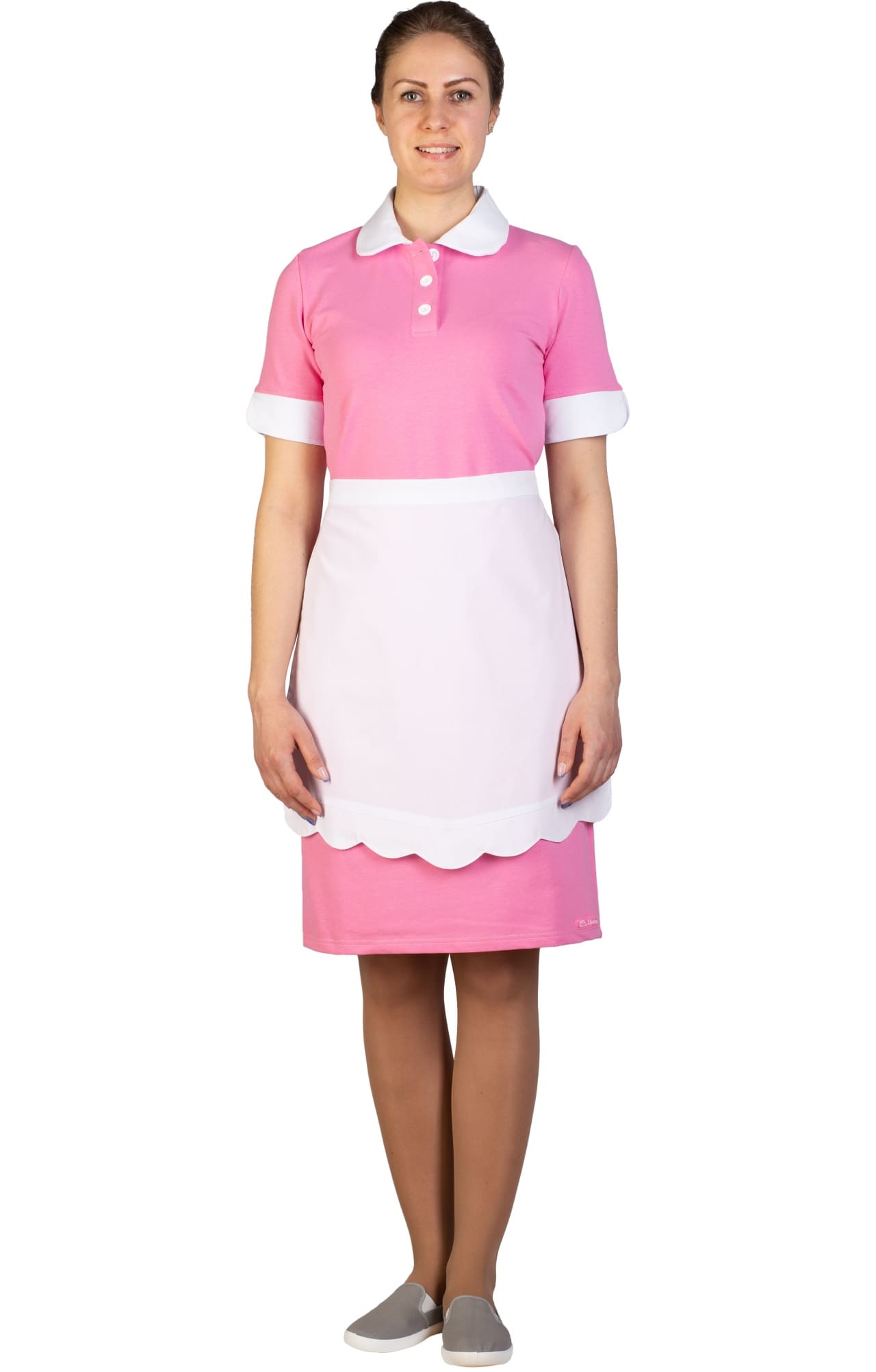 64665 Платье-поло трикотажное цвет PINK (розовый) GRACE  Одежда для обслуживающего персонала  размер 44 (S)  - Вид №3