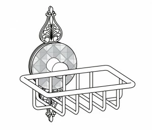 C45-519 C45-519 Подставка для душа настенная КРЫЛО ЛЕБЕДЯ Cristal & Bronze CYGNE AILÉ