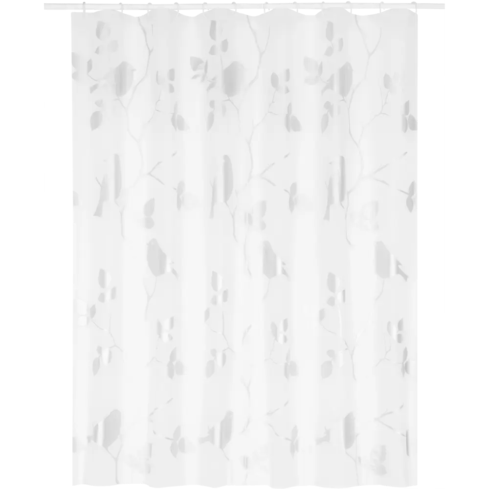 Штора для ванны Swensa Birds с кольцами 180x180 см PEVA , цвет белый/серый SWC-50 STLM-2017992 - Вид №1