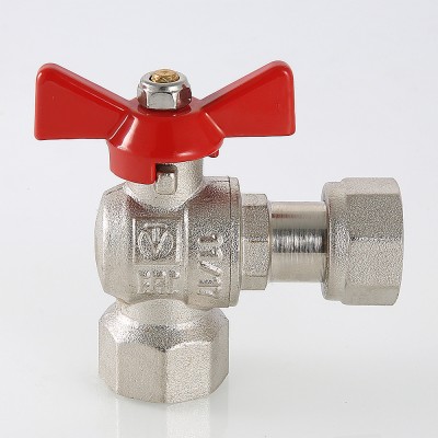 VT.266.N.0404 Кран шаровой угловой с накидной гайкой и внутренней резьбой Valtec 1/2" х 1/2"  - Вид №8