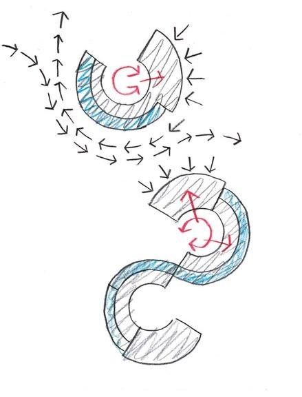 NEWTOM by Ultom Модульный офисный книжный шкаф / офисный остров Twist sun-id-1415540 - Вид №4