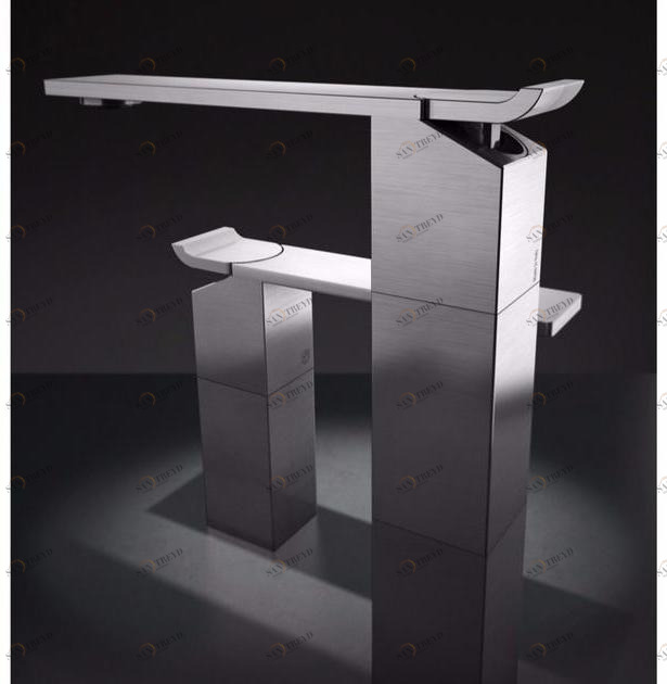 Radomonte Смеситель для раковины, однорычажный, настольный, из нержавеющей стали Okami Okm3