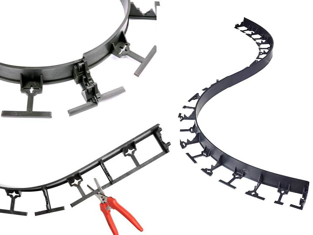 Пластиковый бордюр 78 мм, длина 1 м ГеоПластБорд GPBST-47 - Вид №1