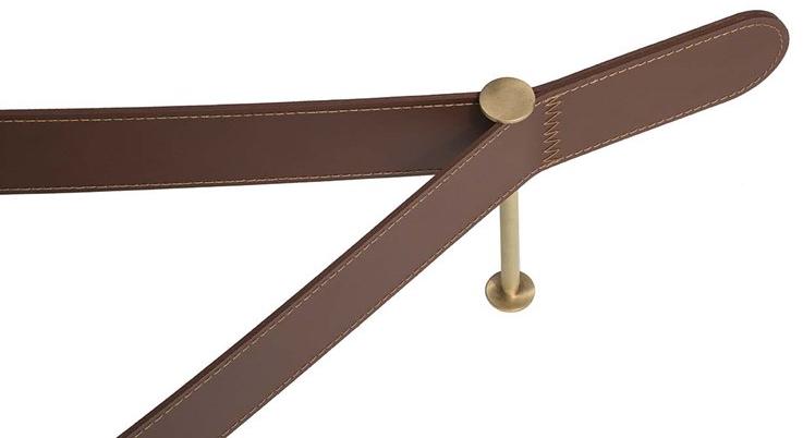 Tonin Casa Подвесной шкаф-витрина с кожаной опорой  T6477  - Вид №3