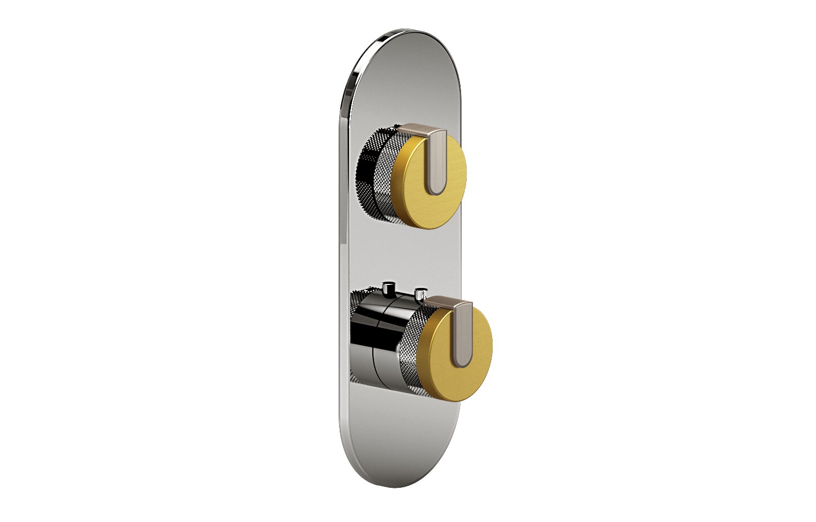 E-8026-R1BAUE0-L1BNi-PC-T Планка M-Series с 2 ручками - Внешняя часть GRAFF MOD+