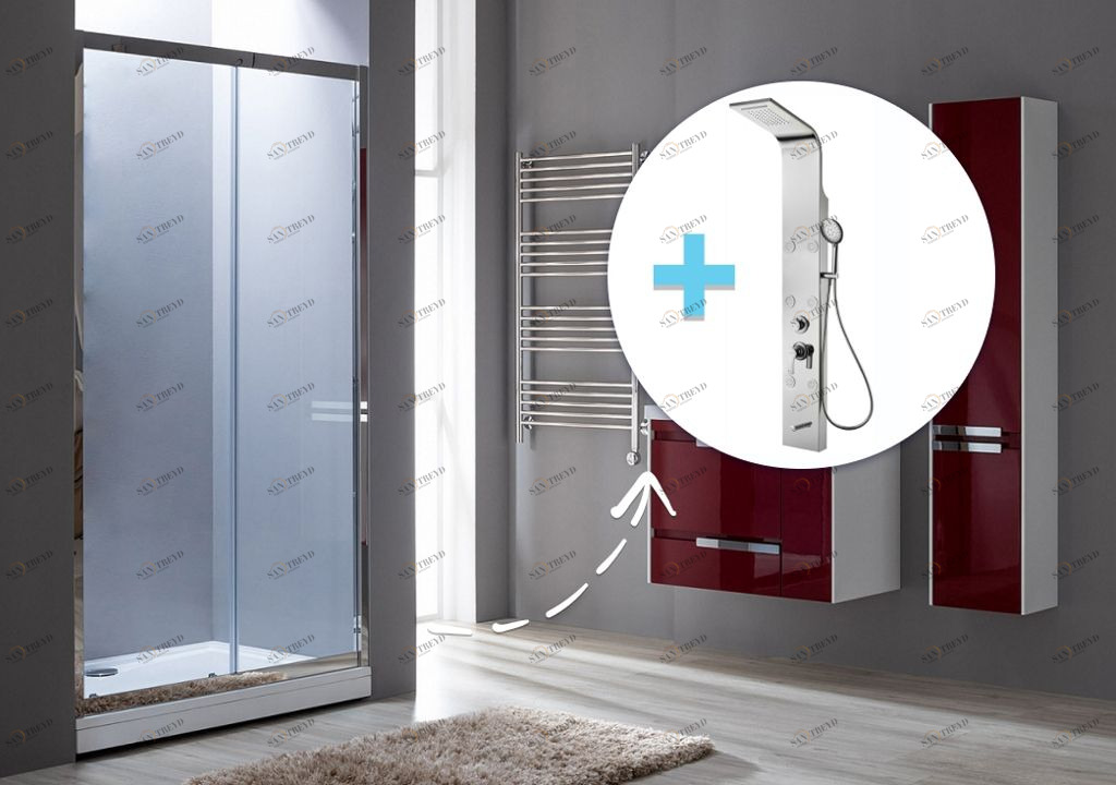 Душевая дверь Aquanet Delta NPE6121 140 (+ панель Aquanet Galaxy Shine AP40-01) 0018384600237436