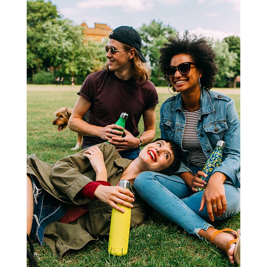 Термос 500 мл синий с желтым Floral Sunflower CHILLY'S BOTTLES ДИЗАЙНЕРСКИЕ 00-3947981 Желтый;синий  - Вид №2