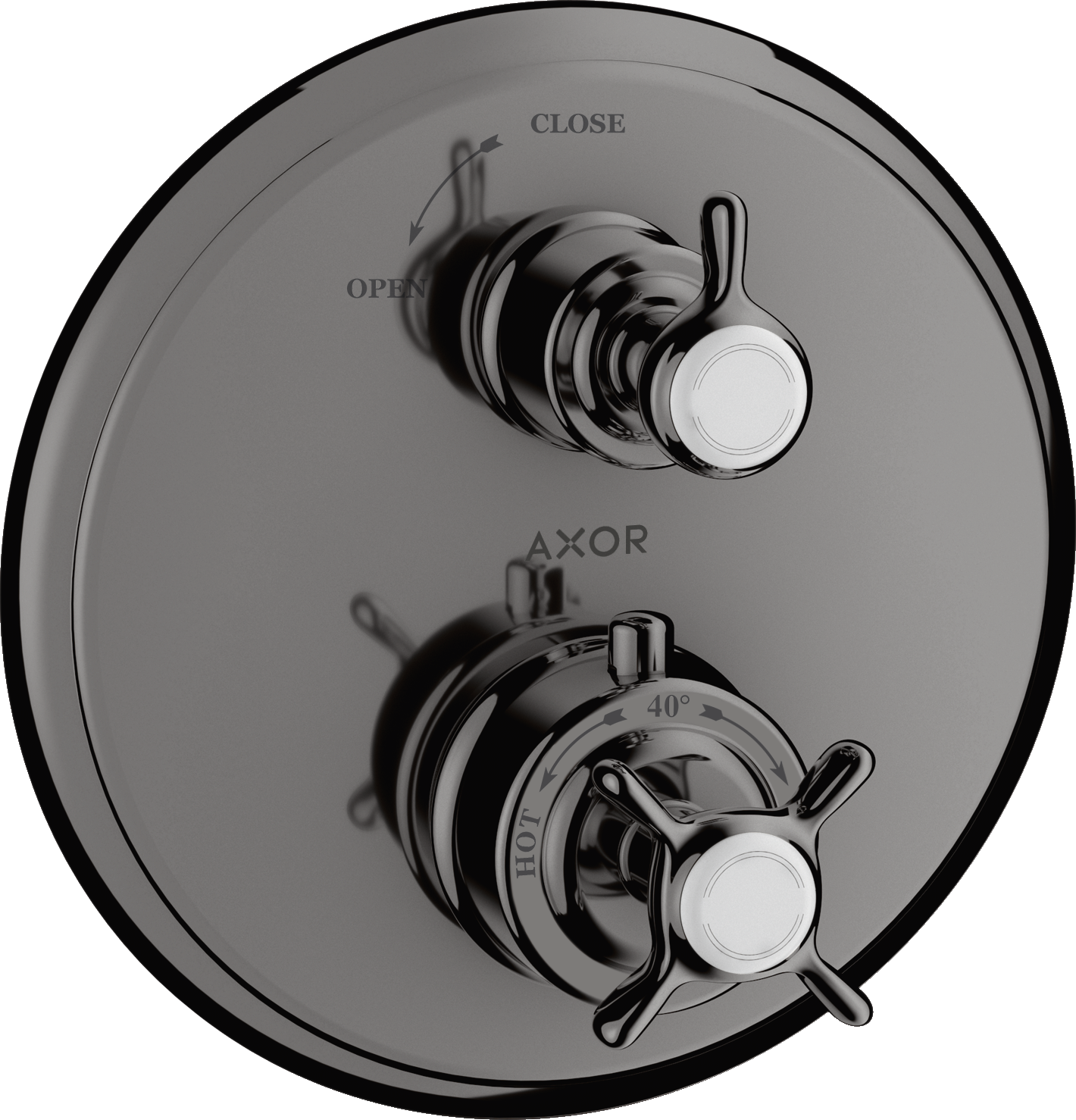 16800330 Термостат скрытого монтажа с поперечной ручкой и запорным вентилем AXOR MONTREUX