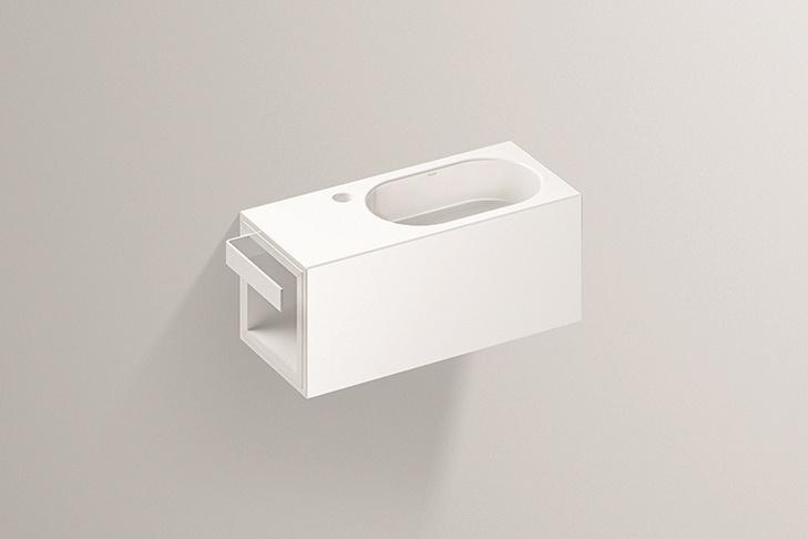 5065800000 Умывальник с тумбой, wp.xxs2, белая, proshield, декоративная, белый глянцевый Alape серия XXS (Fusion.S) 