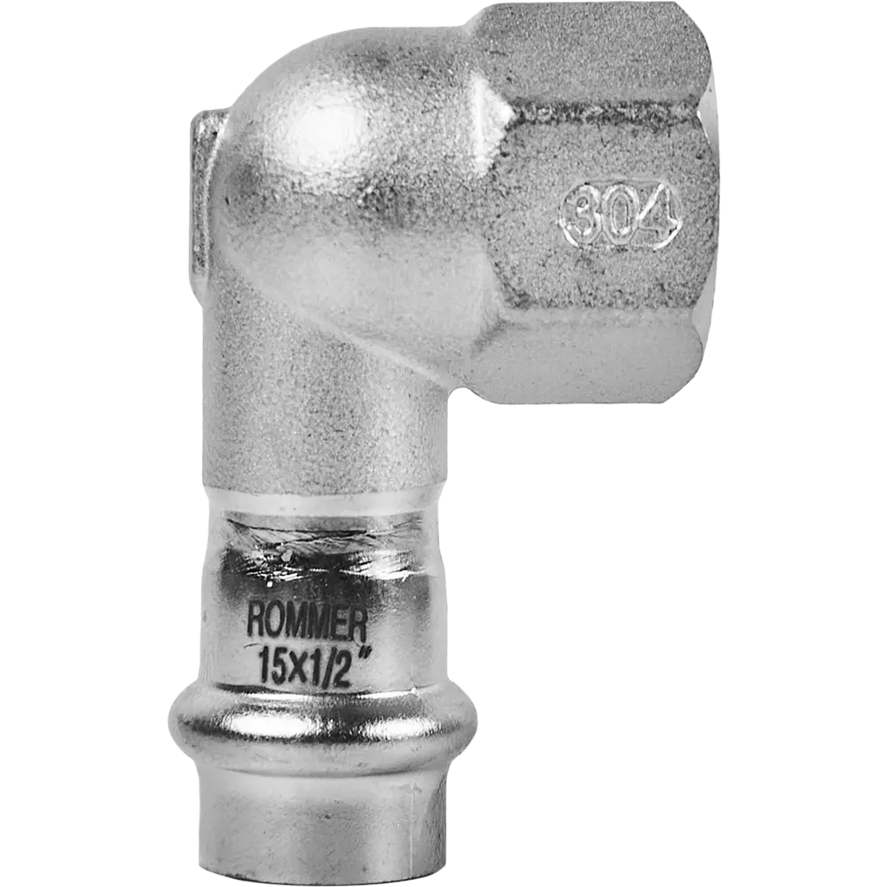Угол переходной Rommer 1/2"x15 мм ВПр-ВР нержавеющая сталь 88011387 STLM-2210645  - Вид №2
