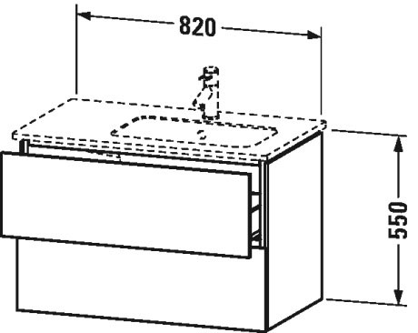 LC629202222 L-Cube Тумбочка подвесная Белый глянцевый декор Duravit - Вид №1