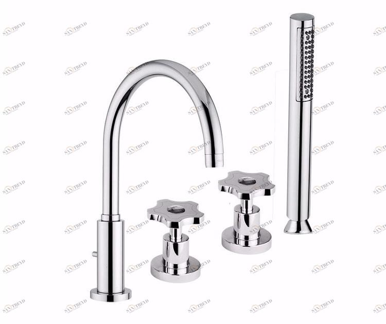 Rubinetteria Giulini Комплект для ванны с ручным душем на 4 отверстия Giò crystal - giò F3665/s