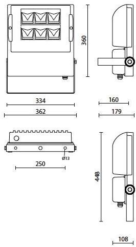 Cariboni group Регулируемый светодиодный проектор для улицы Newton sun-id-1423752 - Вид №1