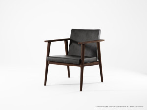 133_322 Мягкое кресло с кожей Karpenter Vintage