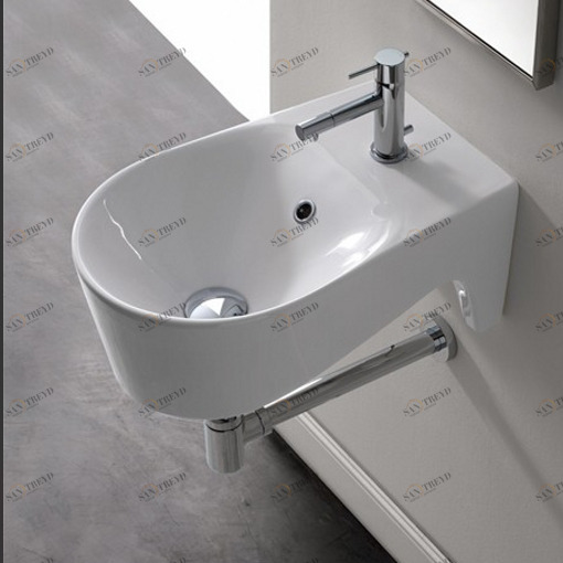 8502 Подвесная раковина настенная овальная Scarabeo Ceramiche  белая 