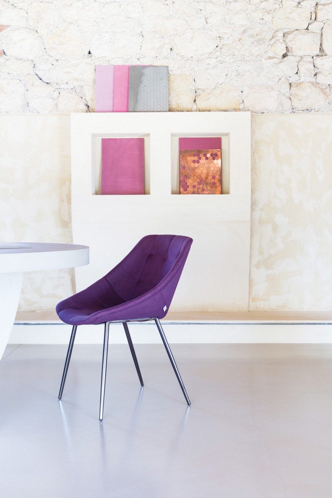 Стул из мягкой ткани со стальными ножками SITIA MISS LILY ARCH-00018774 - Вид №3