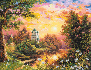 043-08 Вечерний звон Набор для вышивания Чудесная Игла 40 х 31 см Чудесная игла