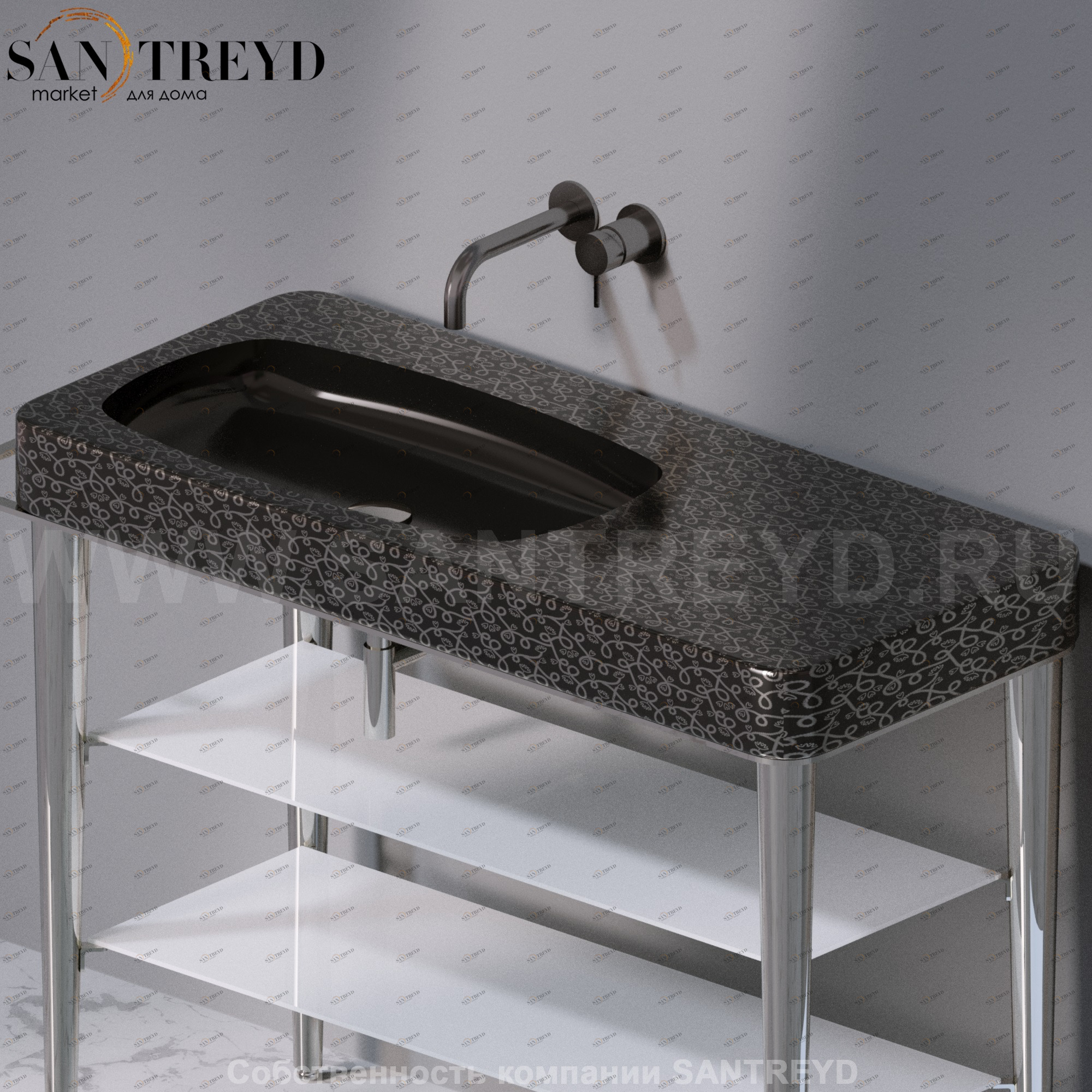 L130401P Накладная раковина на столешницу  прямоугольная A. e T. Italia FUSION AeT ITALIA