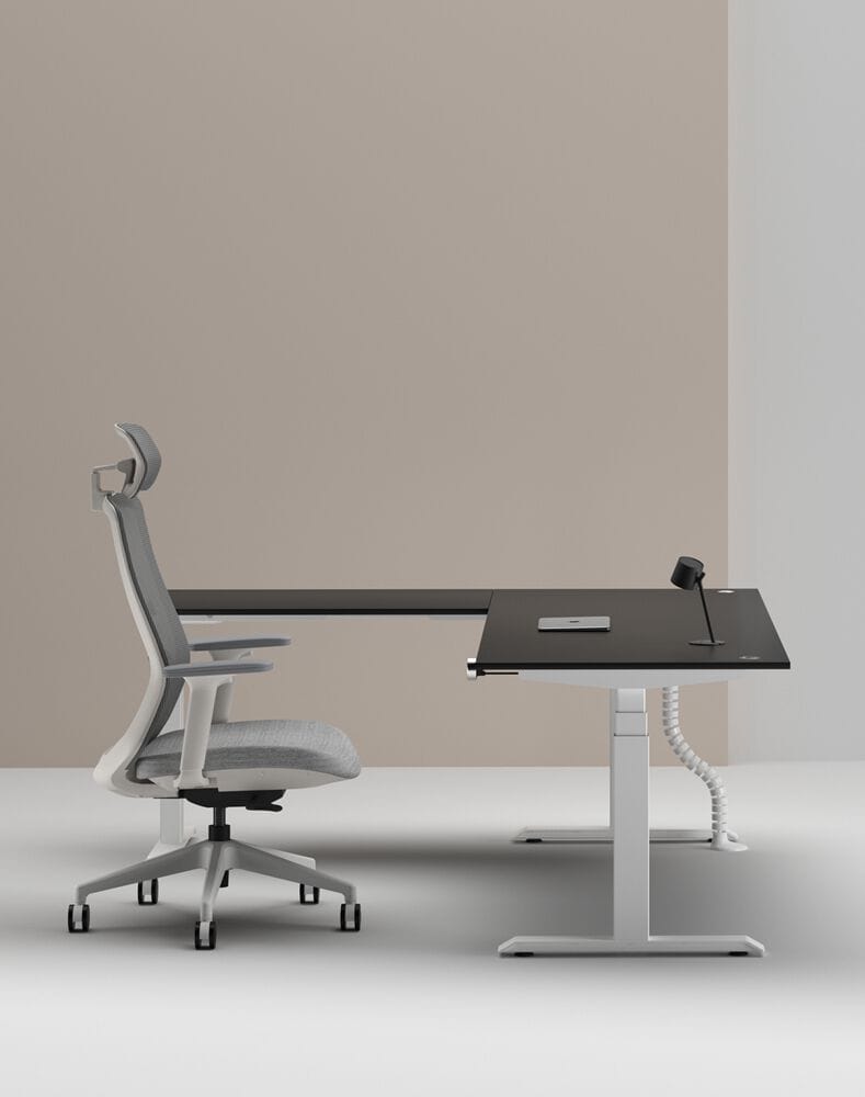 Деревянный регулируемый по высоте угловой стол с системой люверсов WORKSPACE MAX TRIPLE MOTOR ARCH-00114643 - Вид №7