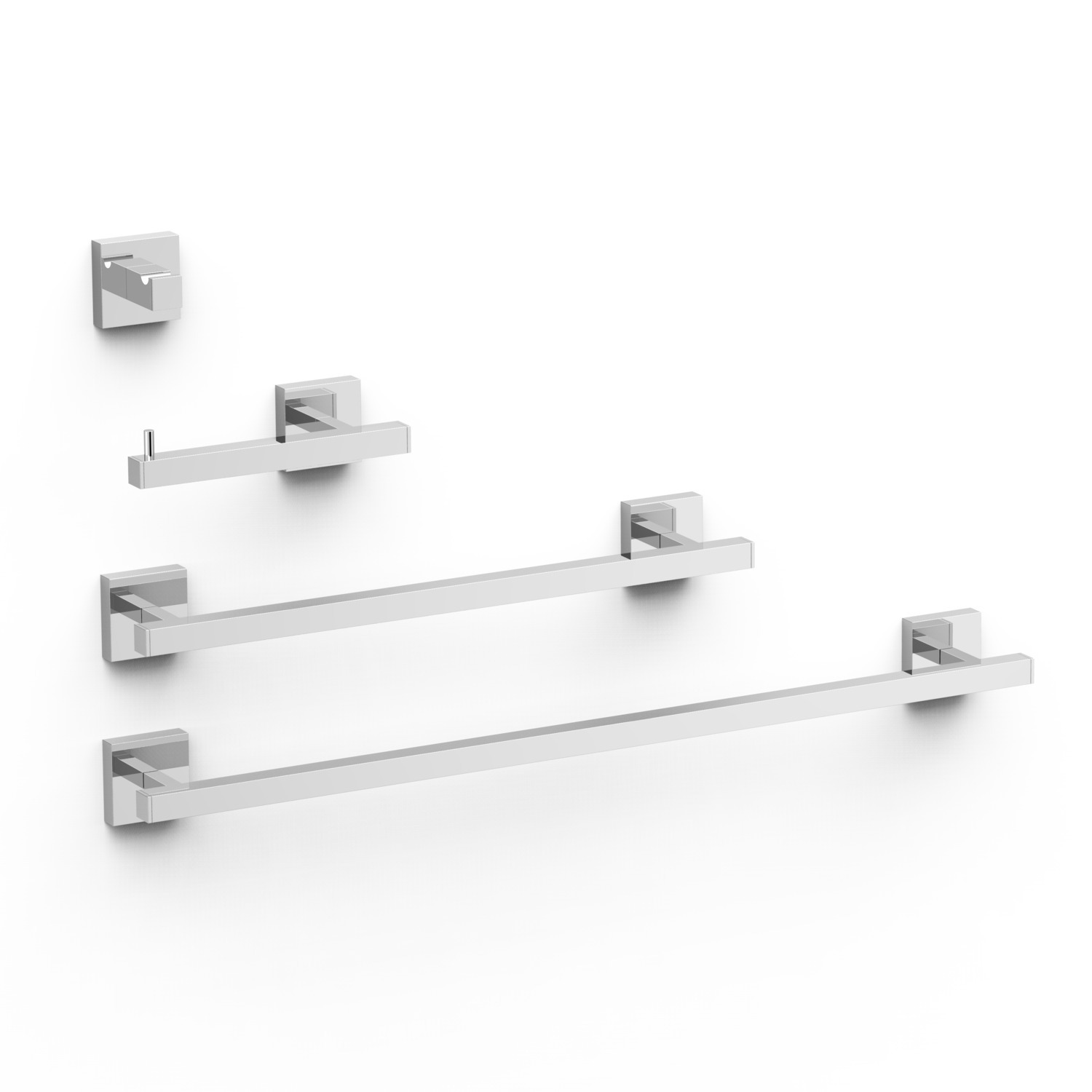 Набор из 2 полотенцесушителей + 1 держателя для полотенец + 1 вешалки-09598101 TRES 