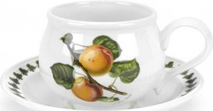 10571693 Portmeirion Чашка для завтрака с блюдцем Portmeirion "Помона.Абрикос" 270мл Фаянс