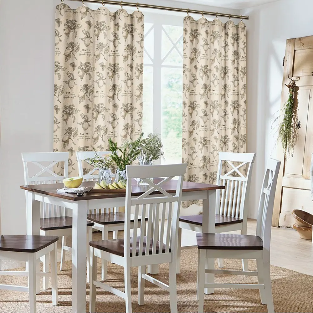 LINEN WAY Штора кухонная «Лимонная фрезия» с лентой 145×180 см 82709342 STLM-0034588