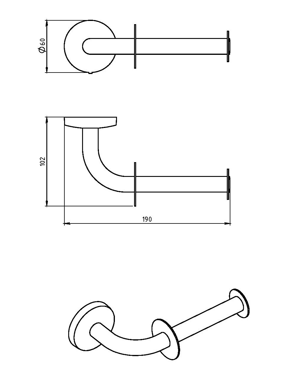 Держатель для туалетной бумаги Novaservis  Metalia 1 6110.0  хром 61100 - Вид №1