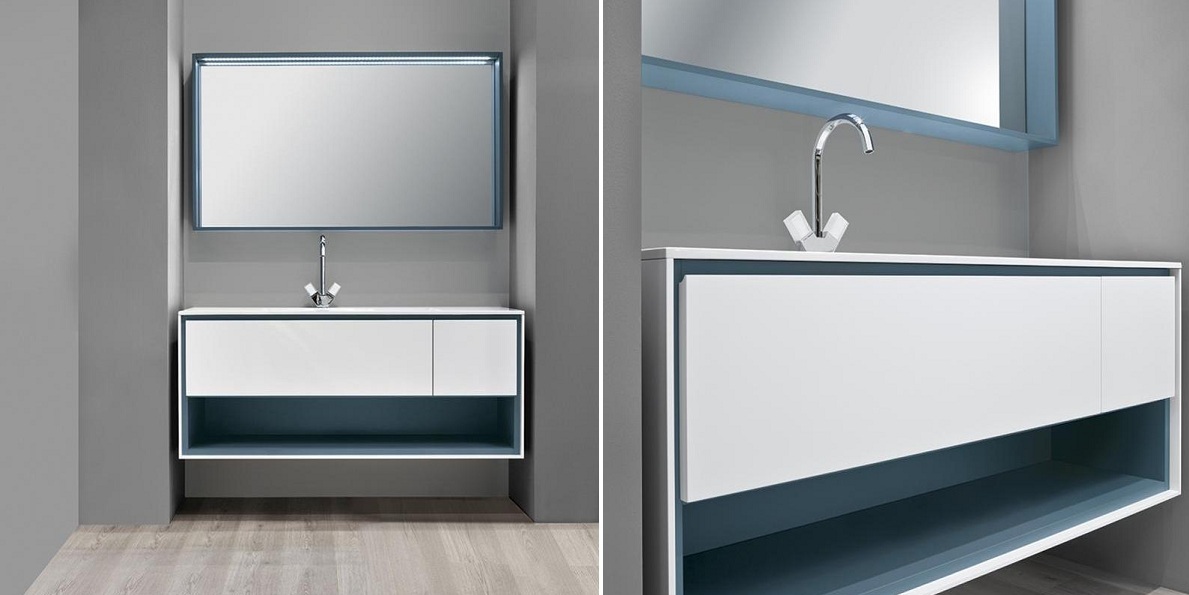 Комплект мебели для ванной комнаты. Лакировка снаружи/ лакировка внутри FRAME fr13 OASIS BATHROOM Master Frame - Вид №1
