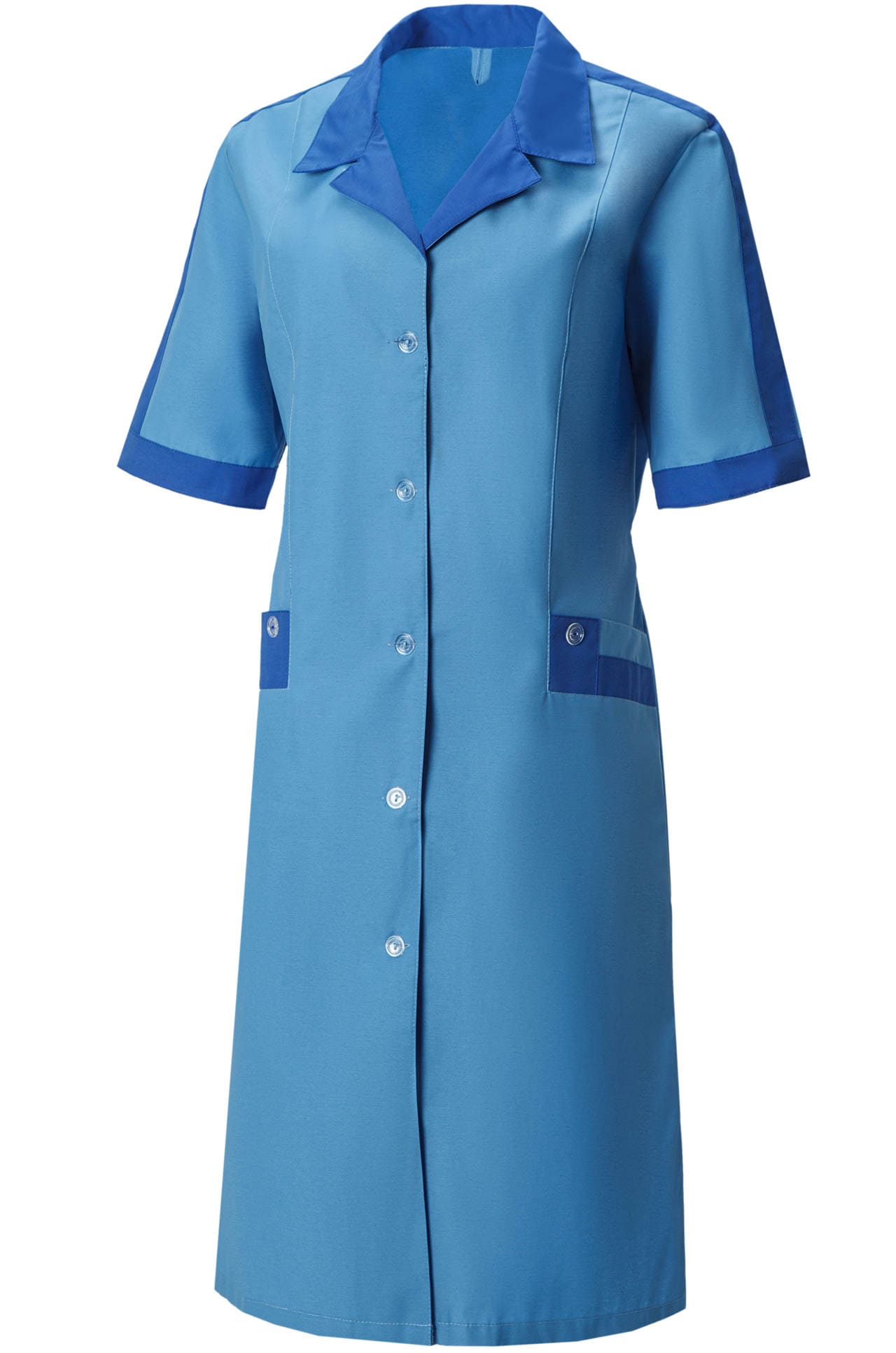 62849 Халат "Радуга NEW" короткий рукав голубой василек  Одежда для обслуживающего персонала  размер 52 Спецодежда 