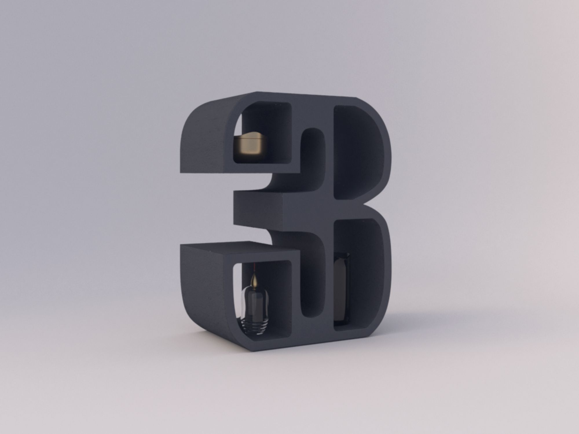 Мебель контейнеры в бетонной конструкции Voltan 555 ARCH-00065661 - Вид №40