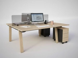 Bralco Рабочее место с разделительными панелями со встроенной полкой Take off evolution