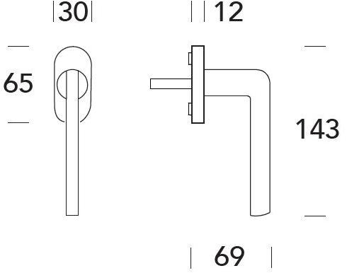 Reguitti Оконная ручка из латуни dk на розе Q-10 A119dk07550 - Вид №1