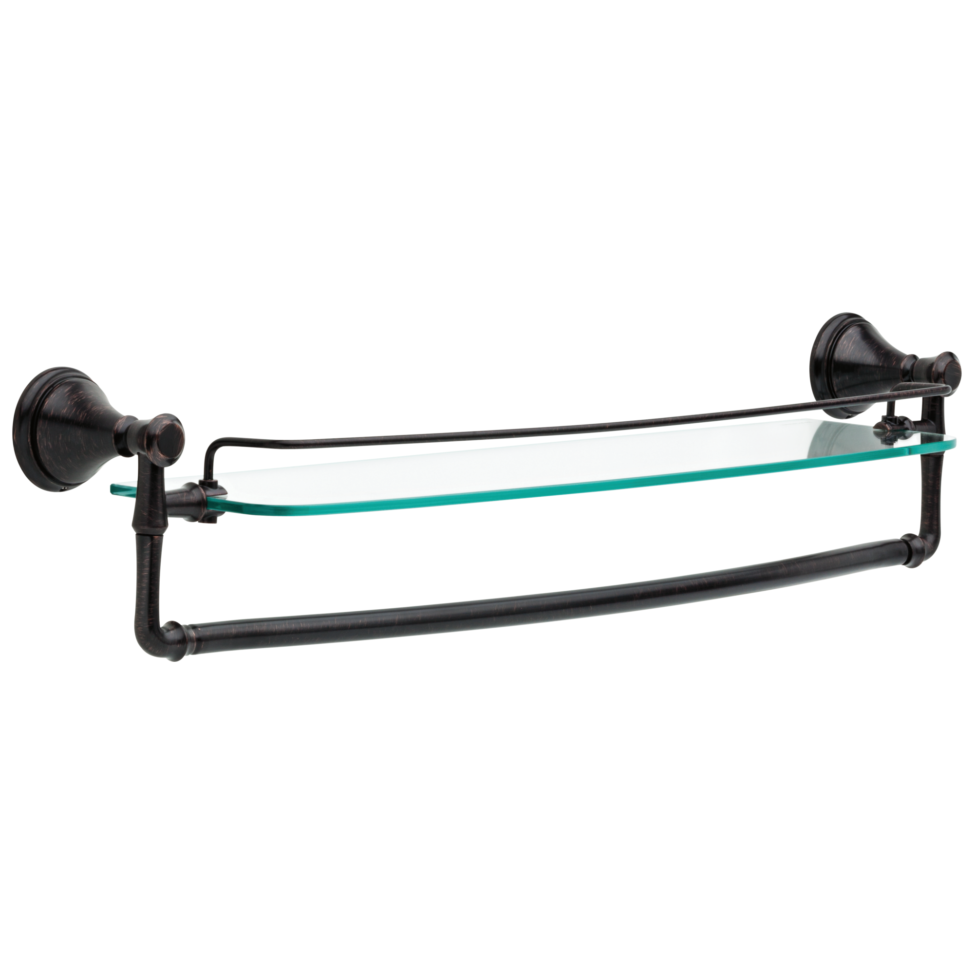 79711-RB 24-дюймовая стеклянная полка со съемной перекладиной Delta Faucet Cassidy Венецианская бронза 