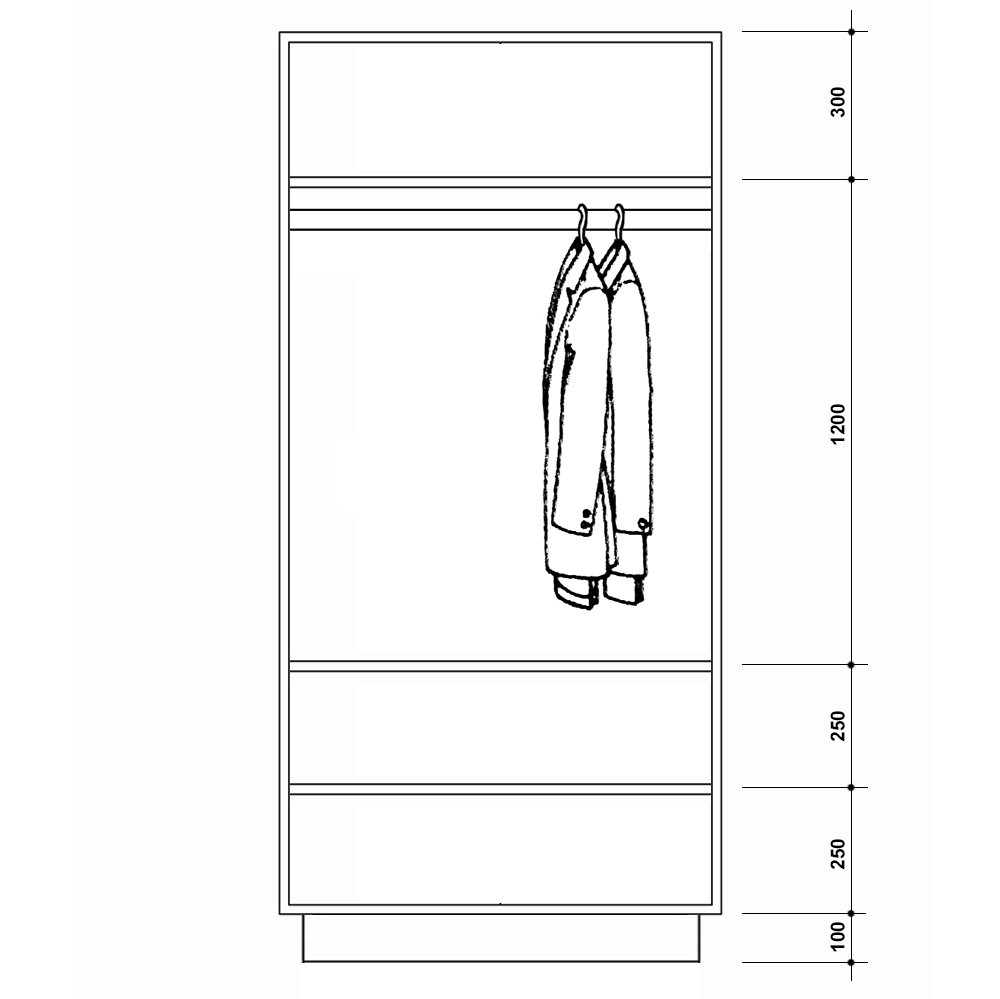 Шкаф платяной двухстворчатый американский орех Garon ACWD GARON 00-3981965 Коричневый;черный  - Вид №1