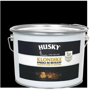 Краска по металлу Husky Klondike цвет черный глянцевый 9 л