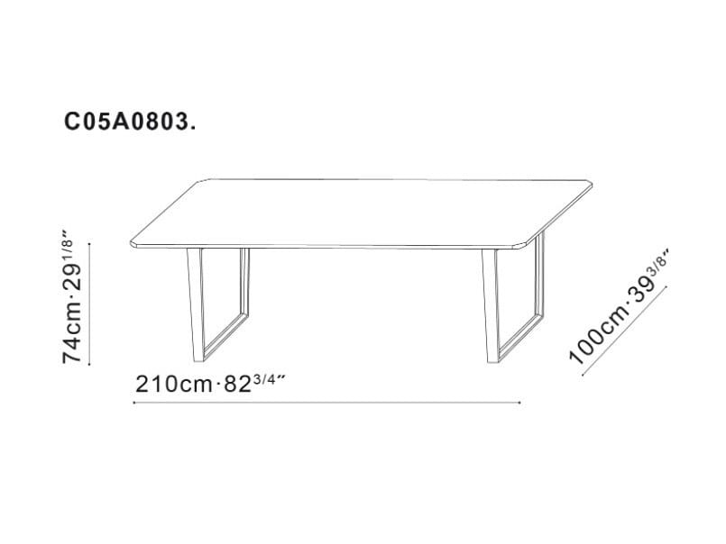 Прямоугольный стол из шпона CAMERICH Verge ARCH-00141382 - Вид №5