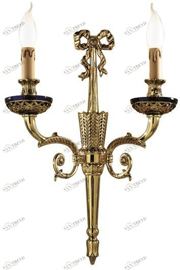 Possoni Illuminazione Аппликация из чистого золота с синими кристаллами Noemi 236/a2