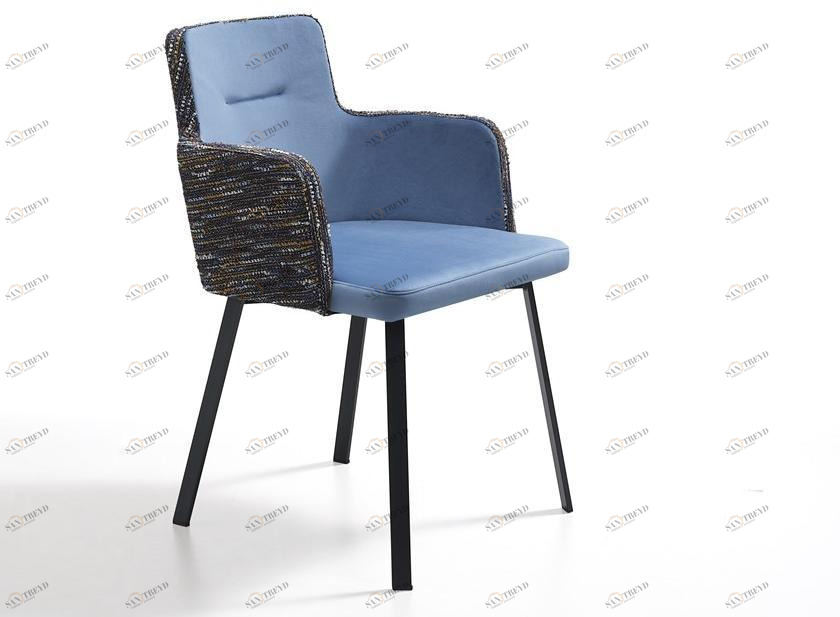 Natisa Стул с подлокотниками из ткани и бархата Sally sun-id-1361554