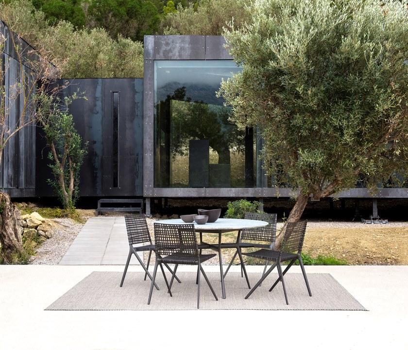 TRIBÙ Круглый садовый стол из гранита и алюминия Branch 07661g/07660g - Вид №3