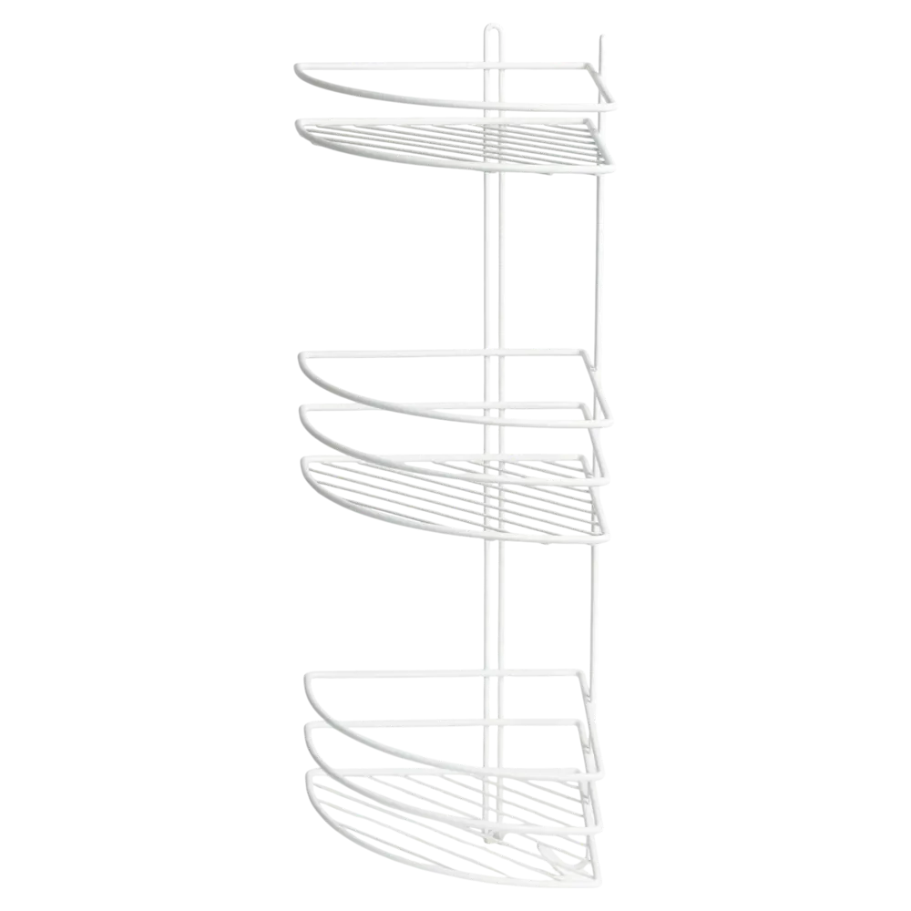 Угловая полка Proffero для ванной 3-ярусная стальная белая 89432454 Santreyd STLM-1581009