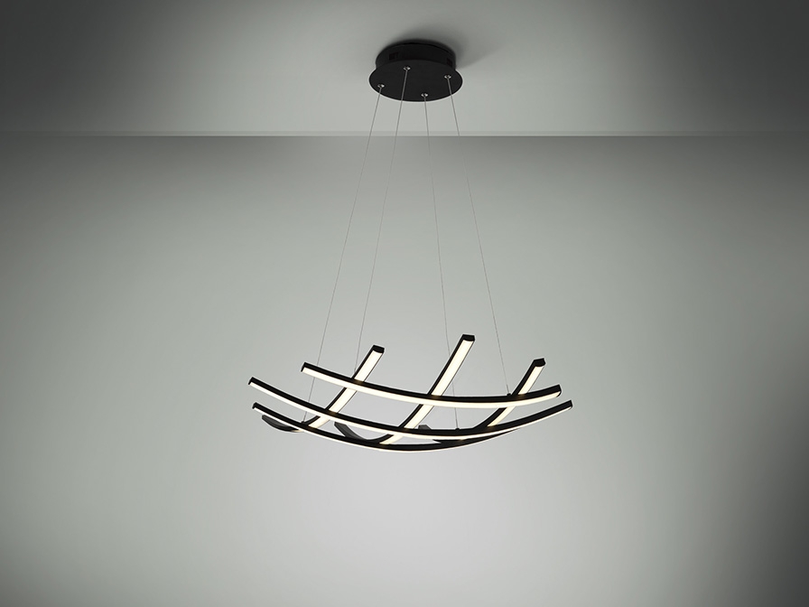 108975 Подвесной светильник 60Ø черный Schuller Trama II  - Вид №1