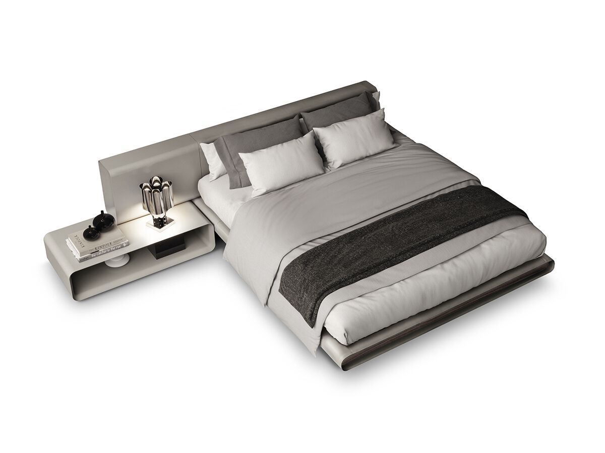 Кожаная двуспальная кровать со встроенными тумбочками i 4 Mariani ARCH-00083569 - Вид №2