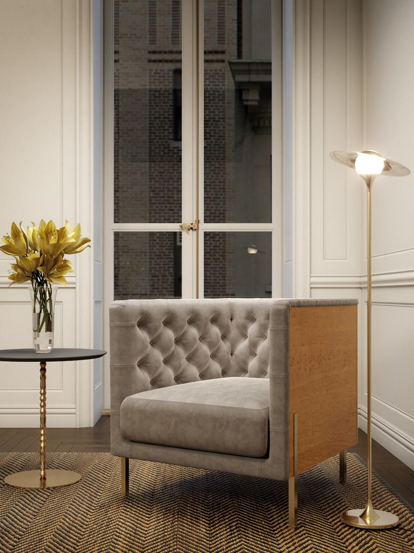 Jetclass Кресло из мягкой ткани с подлокотниками Callie Jci303w  - Вид №1