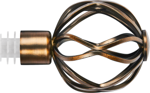 Наконечник для карниза INSPIRE металлический античная медь 20 см (2 шт) 85186720