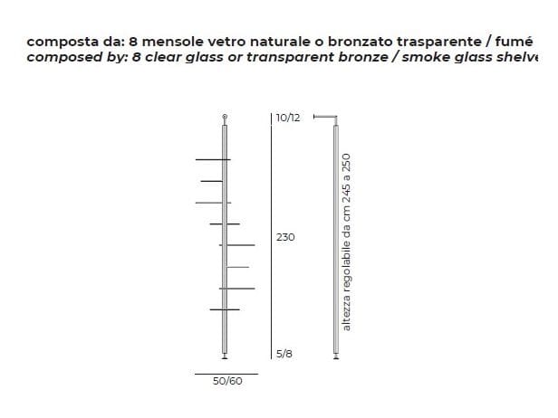 Книжный шкаф из массива дерева и стекла Pacini & Cappellini Octagon ARCH-00074375 - Вид №2