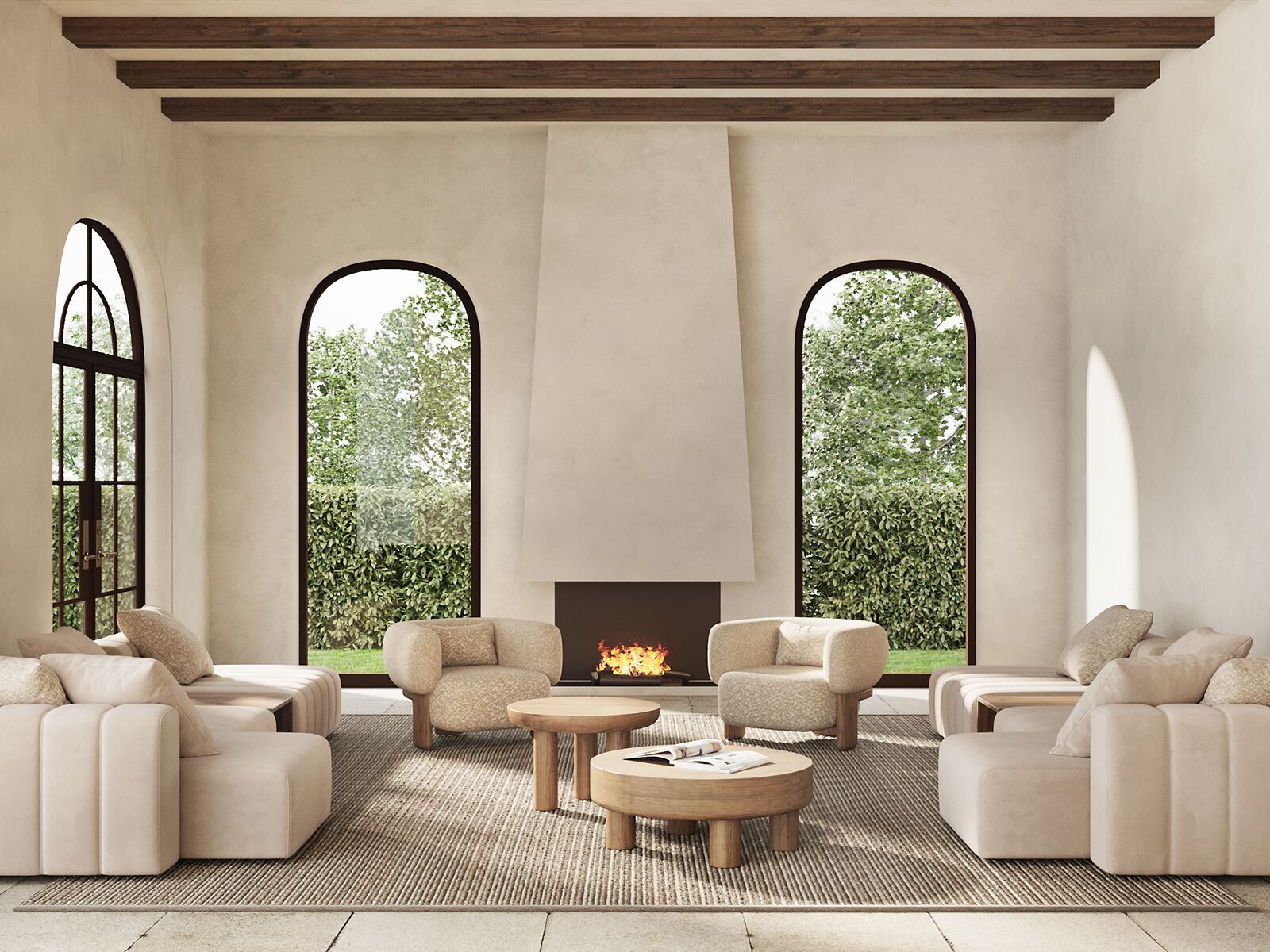 Круглый деревянный журнальный столик ANA ROQUE INTERIORS ARCH-00046159 - Вид №2