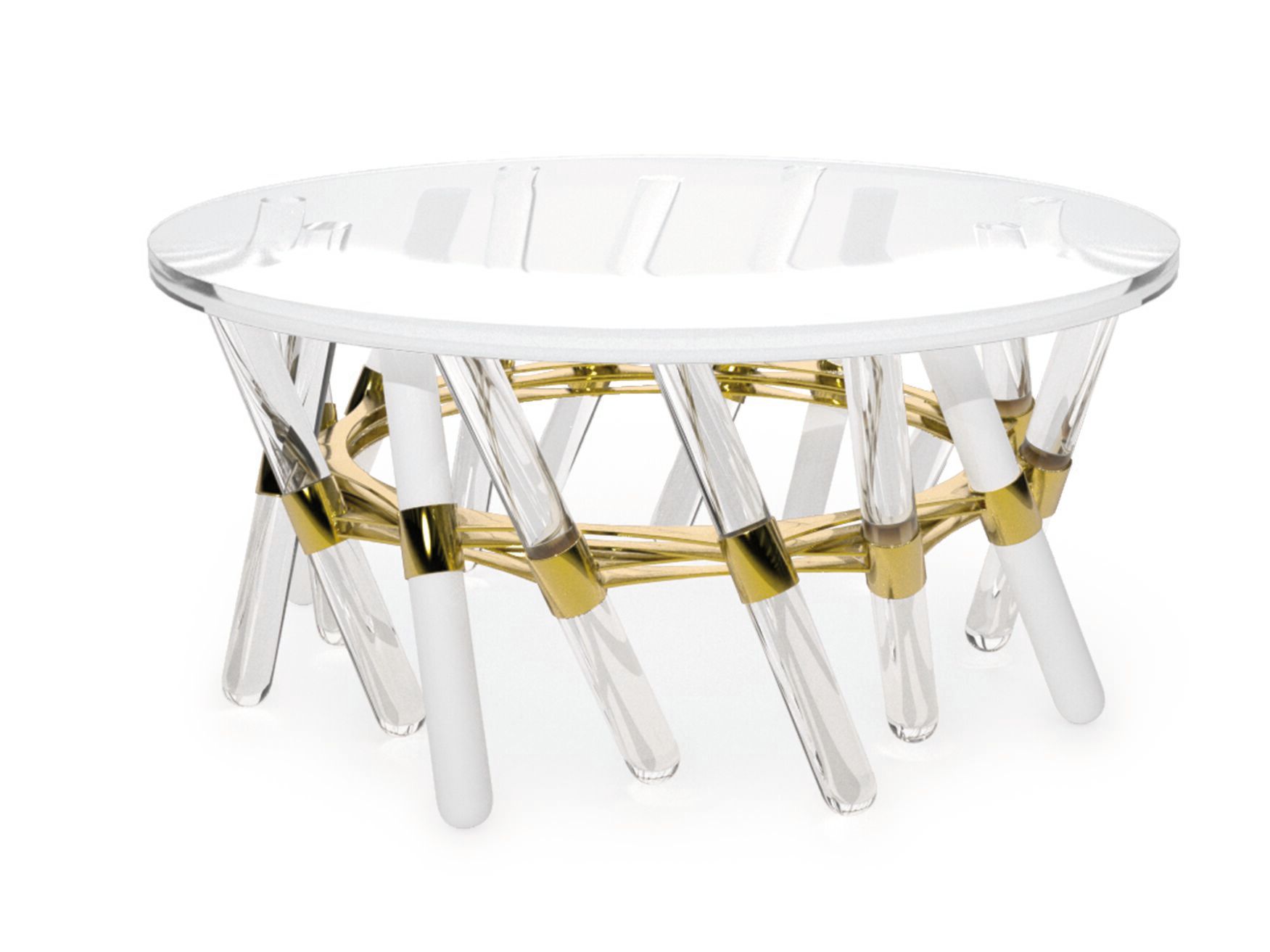 Акриловый круглый низкий садовый журнальный столик Myface Houdini ARCH-00023582 - Вид №1