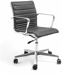 AP Factor Офисное кресло из кожи с 5-ю спицами и подлокотниками Louisiana